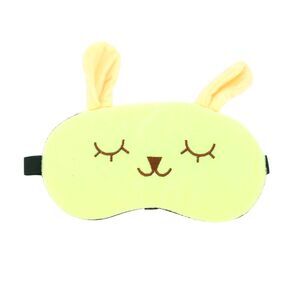 Adjustable Cartoon Rabbit Eye Mask Yellow